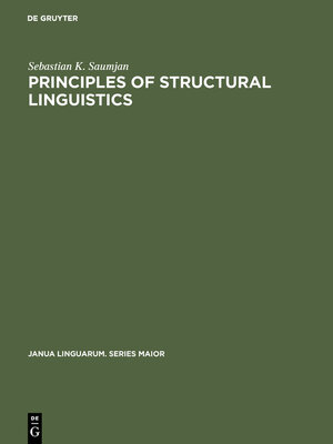 cover image of Principles of Structural Linguistics